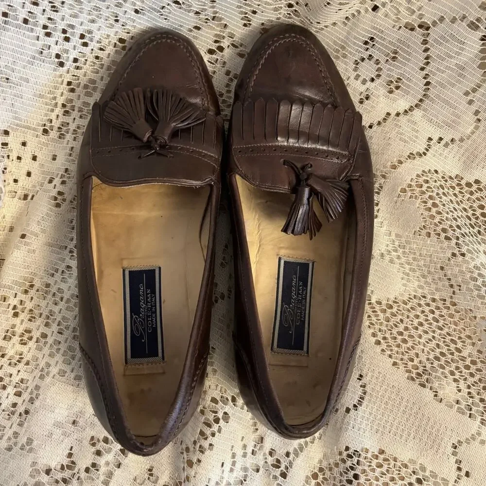 Cole Haan Bragano Men's US 9 M Kiltie Fringe & Tassel Loafers Shoes